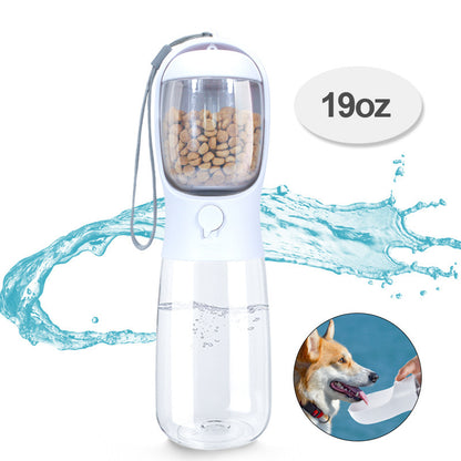 Portable dual-purpose dog drinking and feeding cup