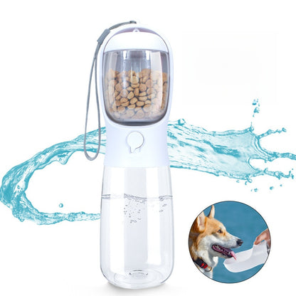 Portable dual-purpose dog drinking and feeding cup