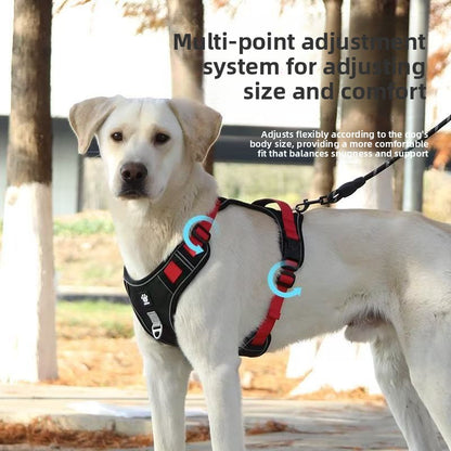 Pet dog chest and back strap leash