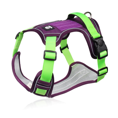 Pet dog chest and back strap leash